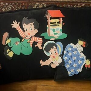 Vintage Jack and Jill Wall Decor- near perfect condition- no water bucket.